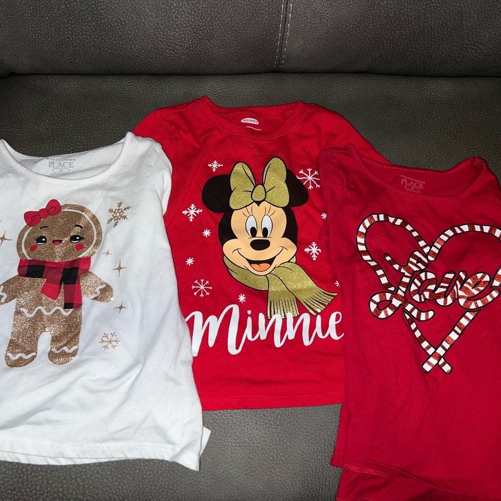 3 Long Sleeved Winter Shirts size 4T Carter’s and Old Navy